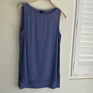 EILEEN FISHER Silk Sleeveless Bateau Neck Lavender Top Women’s Size Medium
